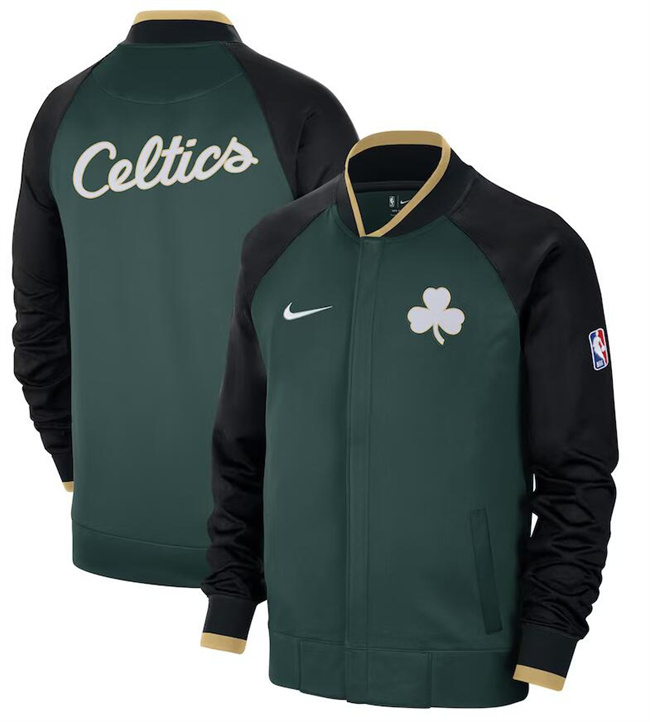 Men's Boston Celtics Green/Black 2022/23 City Edition Full-Zip Jacket